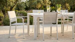 SPLENDOR - poltrona da giardino in alluminio e textilene impilabile