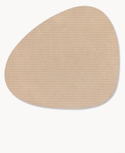 Set di 4 sottobicchieri in pelle fatti a mano dalla forma asimmetrica Curve