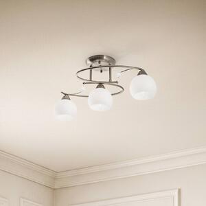 Plafoniera soffitto Svean Lindby, dimmerabile, Alluminio / Grigio / Zincato, Soggiorno / Sala da pranzo, Vetro, Moderno, Plafoniera