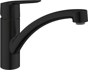 Rubinetto da cucina, GROHE Start, miscelatore monocomando per lavello, nero opaco, bocca bassa, angolo di rotazione 140°