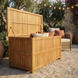 Baule porta cuscini da giardino in legno massiccio di acacia