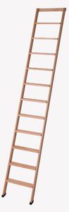 Scala da Appoggio UP 11 gradini Lunghezza 2.75 Mt in Faggio Massello Dimensioni 45x9x h 2,75 cm Peso 9,5 Kg colore legno Naturale