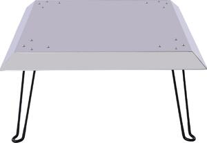 Deflettore di calore per focolare - Riflettore di calore - Acciaio inossidabile - Quadrato - Dimensioni 63,5 x 63,5 x 30,5 cm - Peso 9,5 kg - Per interni/esterni - Argento