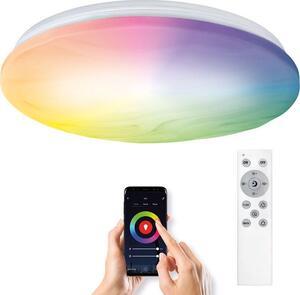 Solight SMART WIFI LED Plafoniera rotonda 380mm 30W RGB+CCT con DO WO792