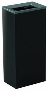 Gettacarte in acciaio inox Dimensioni 24x36xh 76 cm - L 60 contenitore mono-flusso antiscivolo, forma MInimalista colore nero-Grigio