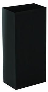 Gettacarte in acciaio inox Dimensioni 24x36xh 76 cm - L 60 contenitore mono-flusso antiscivolo, forma MInimalista colore nero
