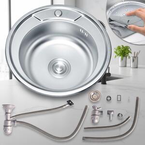 Lavello a incasso Lavello da cucina Lavello in acciaio inox Lavello rotondo in acciaio inox Accessori