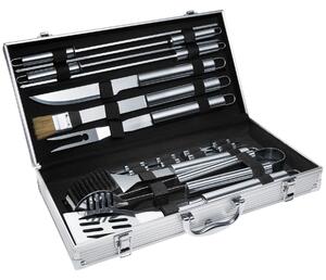 Tectake posate per barbecue in acciaio inox 18 pz