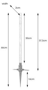 Markslöjd 107719 - Lampada da esterno LED GARDEN24 LED/3W/24V 66 cm IP44 nero/trasparente