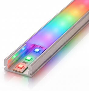 KIT 1x striscia LED RGBW digitale LED/9,6W/230V 3 m + 3x profili da incasso 1 m + telecomando