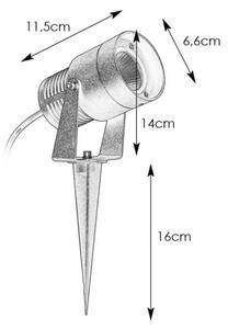Markslöjd 107713 - Lampada LED da esterno GARDEN24 LED/3W/24V IP44 cromo opaco