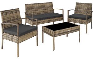 TecTake GmbH 403707 set in rattan sparta 3+1