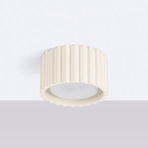 Plafoniera soffitto RIBLA SOLLUX LIGHTING, dimmerabile, Crema / Ambra, Soggiorno / Sala da pranzo, Alluminio, Plafoniera