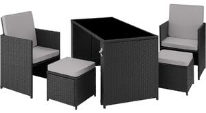 TecTake GmbH 404330 salottino in rattan palermo 2 + 2 + 1