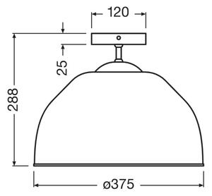 Osram - Lampadario a plafone CAMEL BELL 1xE27/9W/230V diam. 37,5 cm