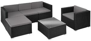 TecTake GmbH 404790 salottino in rattan lignano con poltrona