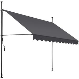 Tectake tenda a morsetto con manovella, altezza regolabile