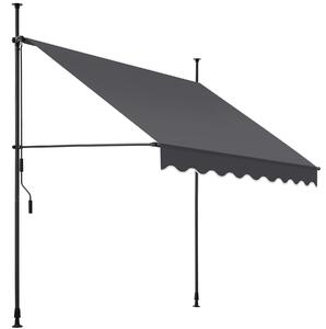 Tectake tenda a morsetto con manovella, altezza regolabile