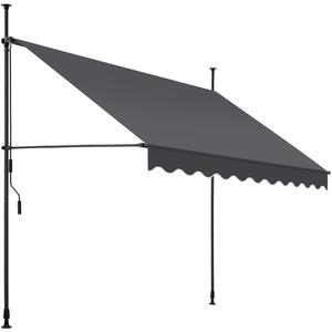 Tectake tenda a morsetto con manovella, altezza regolabile