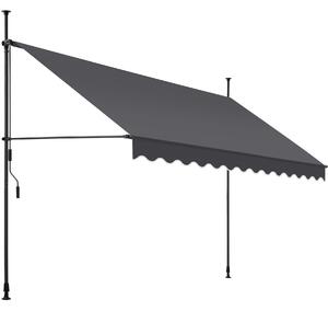 Tectake tenda a morsetto con manovella, altezza regolabile