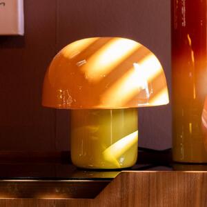 KARE Lampada da tavolo di design Mushroom, Giallo / Arancione, Soggiorno / Sala da pranzo, Metallo, Design, Lampada da tavolo
