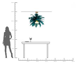 KARE Lampada a sospensione Feather Palm, dimmerabile, Verde, Soggiorno / Sala da pranzo, Design, Lampada a sospensione