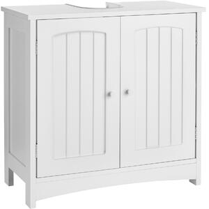 Tectake mobiletto sottolavabo jasper, 2 scomparti, capacità di carico 35 kg