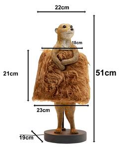 KARE Lampada da tavolo di design Animal Meerkat Fur, Marrone / Ruggine, Soggiorno / Sala da pranzo, Plastica, Design, Lampada da tavolo