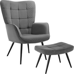 Tectake poltrona hygge imbottita, ergonomica, carico massimo 150 kg