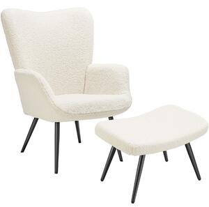 Tectake poltrona hygge imbottita, ergonomica, carico massimo 150 kg