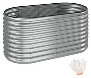Tectake letto rialzato flormma, 804l, zincato, 160x80x80cm