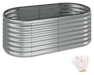 Tectake letto rialzato flormma, 603l, zincato, 160x80x60cm