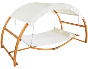 Tetto Di Ricambio Per Dondolo 3 Posti Outsunny - Impermeabile E UV30+, In Oxford 230g/m² - Colore Crema, 210x145 Cm - Foto 5