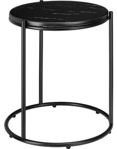 Tectake tavolino ellsa, piano in marmo, telaio in acciaio