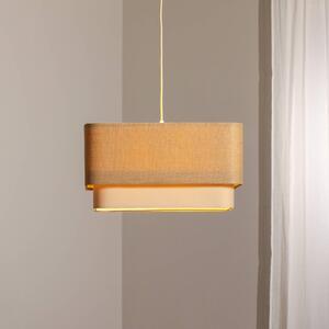 Lampada a sospensione Kwadro Duo Maco Design, dimmerabile, Soggiorno / Sala da pranzo, Tessuto / Stoffa / Seta, Lampada a sospensione
