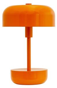 Lampada da tavolo, lampada da tavolo dimmerabile senza fili, lampada da tavolo a led in metallo, lampada da lettura, ricaricabile via USB, arancione Haipot