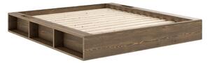 Letto matrimoniale marrone in legno di pino con griglia 180x200 cm Ziggy - Karup Design