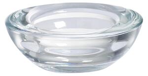 Porta tea light in vetro minerale trasparente H 2 cm L 7.4 x Ø 7.4 cm