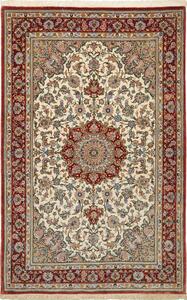 Tappeto Ilaam Persia Medaglione Crema Rosso 100x145 Cm