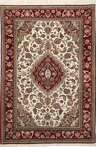 Tappeto Ilaam Persia Medaglione Crema Rosso 107x155 Cm