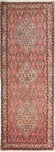 Tappeto Bidjar Persia Geometrico Salmone Bordeaux 80x215 Cm