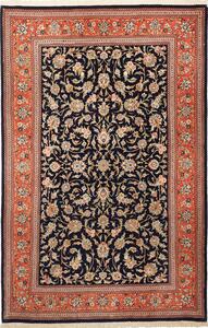 Tappeto Ilaam Persia Astratto Blu Notte Terracotta 133x203 Cm
