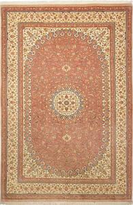 Tappeto Ilaam Persia Medaglione Terra Di Siena Crema 136x201 Cm