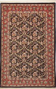 Tappeto Ilaam Persia Floreale Nero Rosso Oro 134x202 Cm