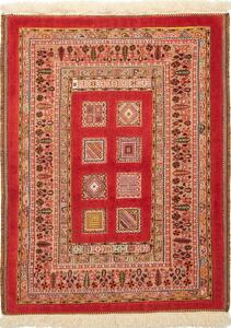 Tappeto Nimbaft Fine Persia Geometrico Rosso Beige 91x118 Cm
