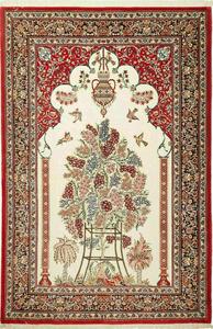 Tappeto Ilaam Persia Floreale Crema Rosso 136x204 Cm