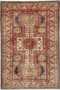 Tappeto Kazak Fine Pakistan Geometrico Rosso Blu Beige 118x178 Cm