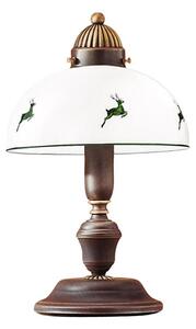 Kolarz 731.73.100 - Lampada da tavolo NONNA 1xE27/75W/230V marrone/cervo verde