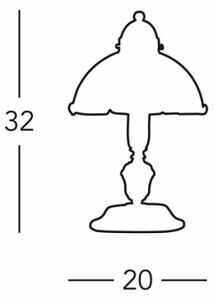 Kolarz 731.73.100 - Lampada da tavolo NONNA 1xE27/75W/230V marrone/cervo verde