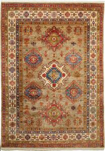 Tappeto Kazak Fine Pakistan Astratto Sabbia Rosso 145x203 Cm